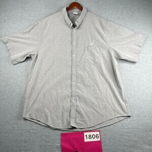 Wawa Work Shirt Gray Heather Pocket Embroidered Button Up Short Sleeve 3XL